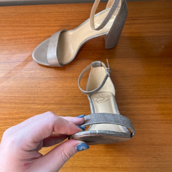Sam Edelman Yaro Silver Block Heel 8 - Picture 3 of 12